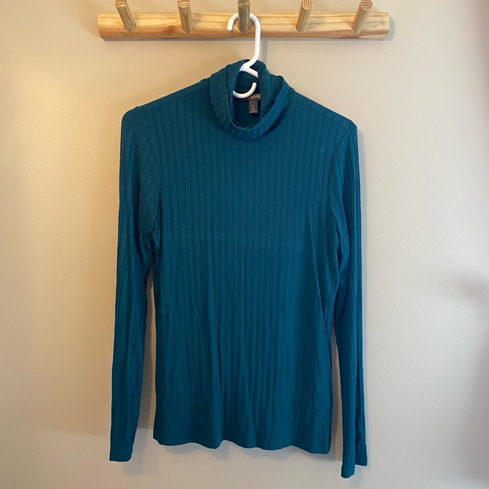 Womens Blue Long Sleeve Banana Republic Top